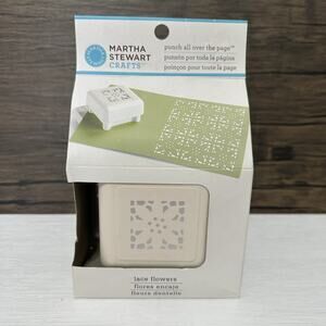 Martha Stewart Crafts LACE FLOWERS Punch All Over the Page Pattern Scrapbooking